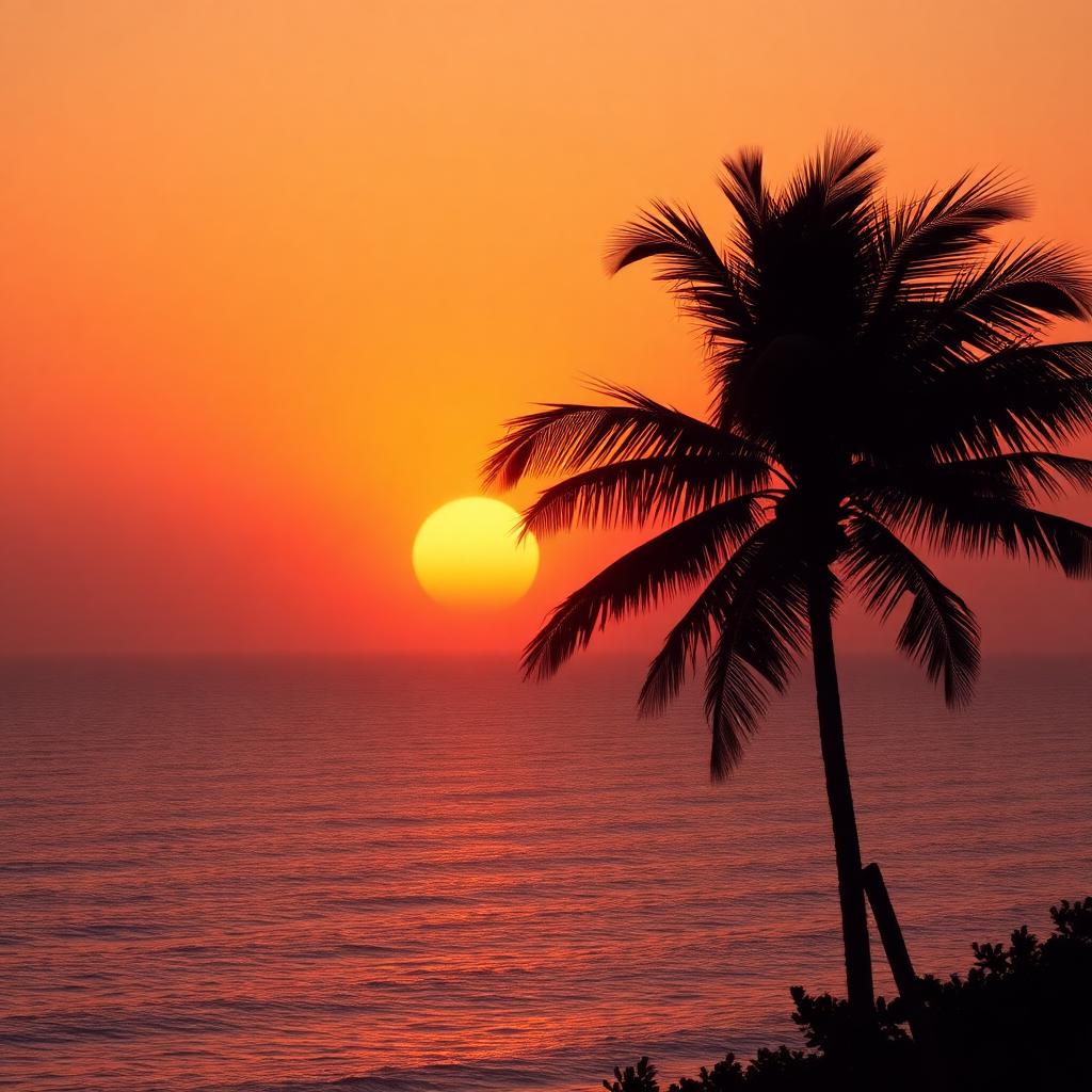 Tropical Sunset Drone